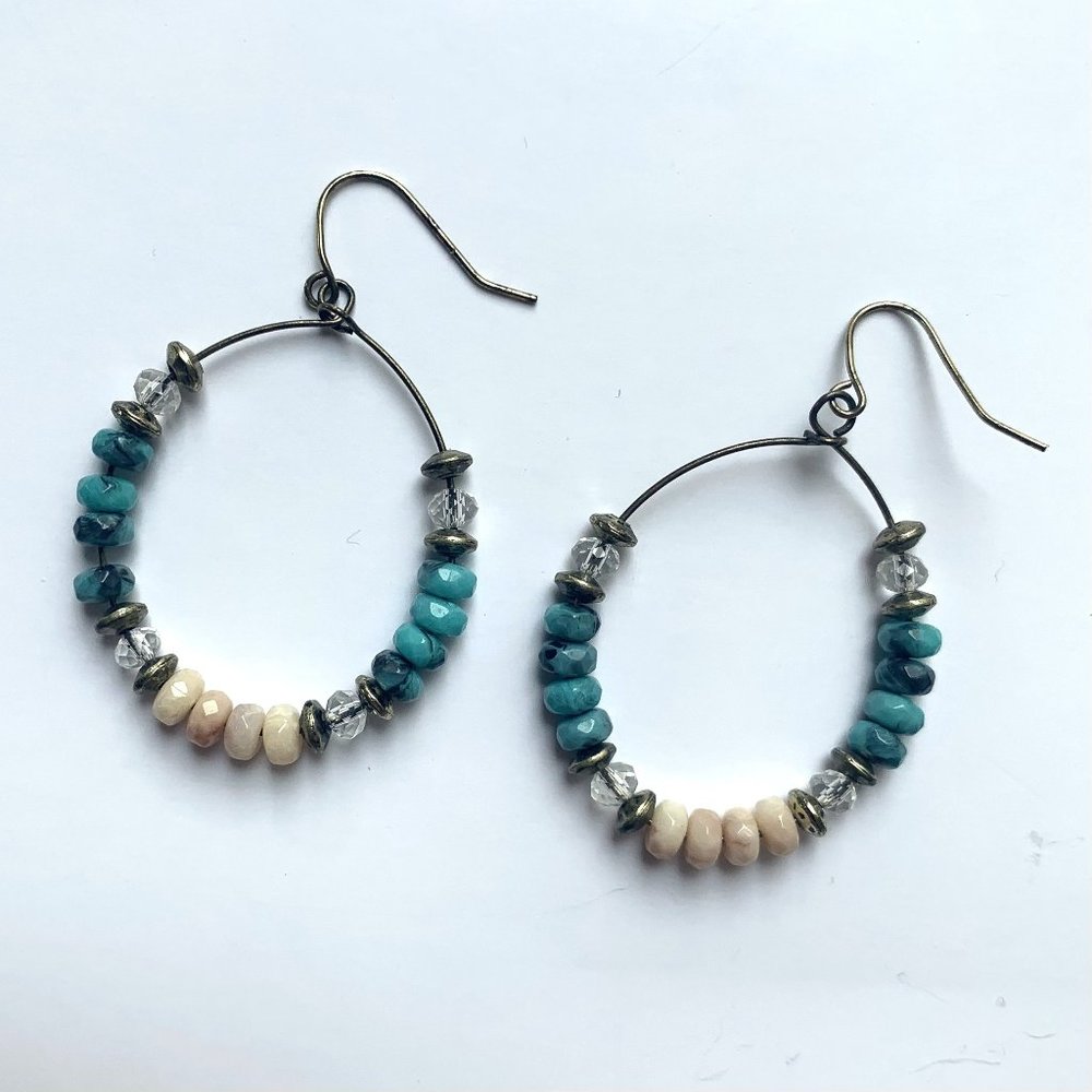 Beaded Hoop Earrings